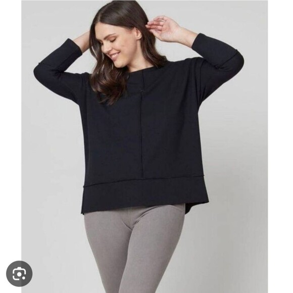 Spanx Perfect Length Dolman Sleeve Top Sweater S Small black - Picture 3 of 10